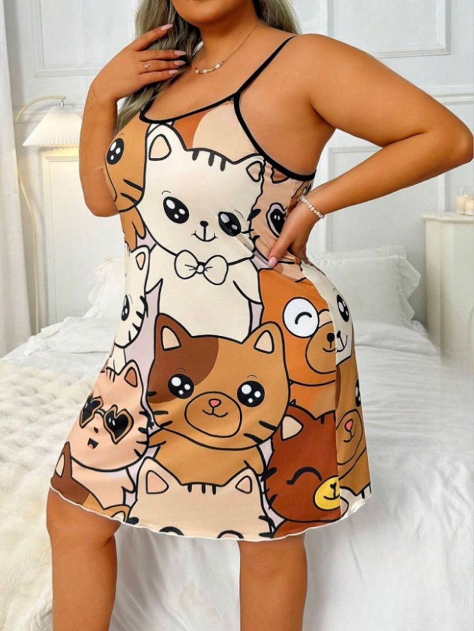 إيزابيلا – كاش حمالة بيج سايز برسمة قطط كيوت