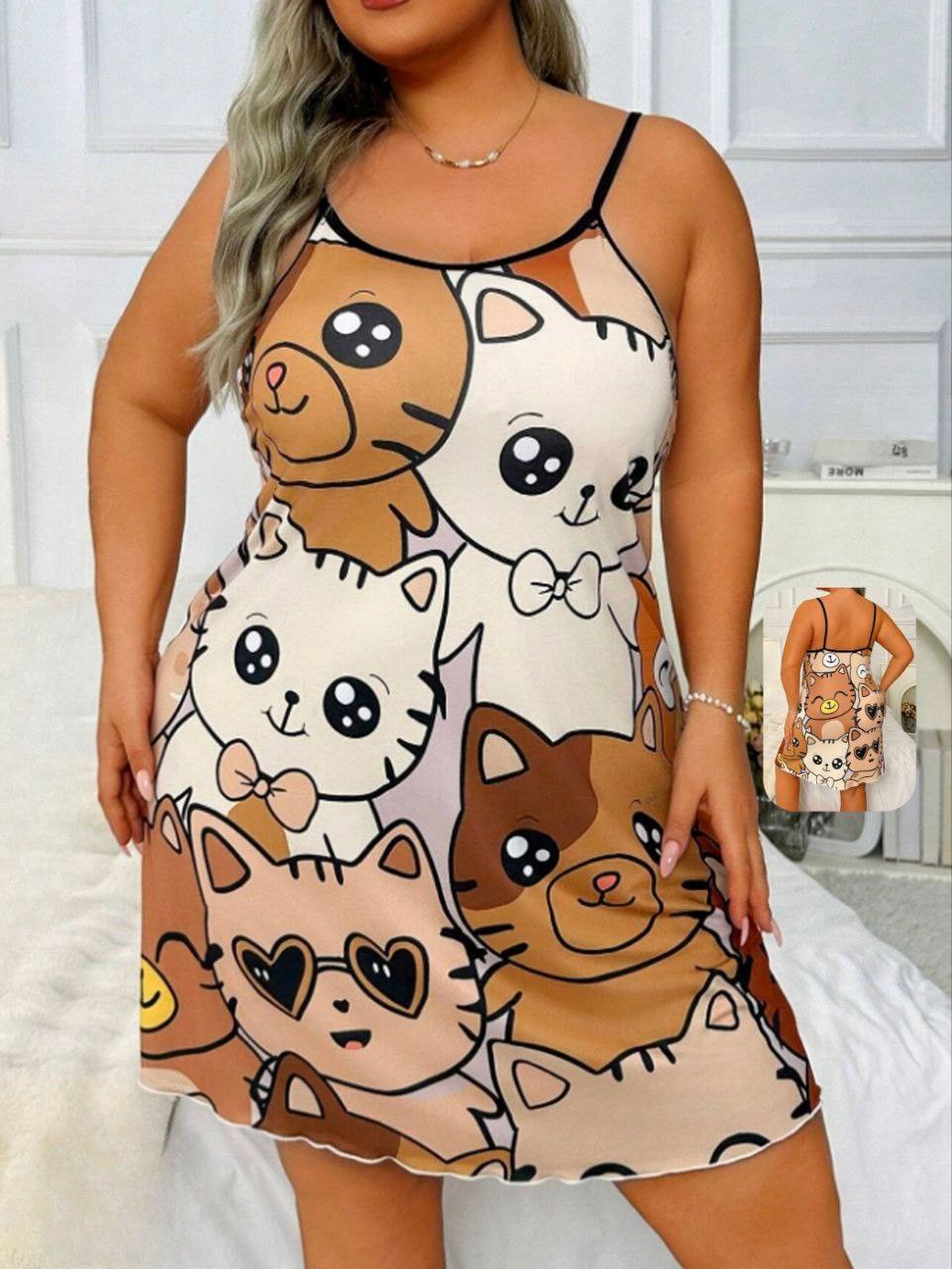 إيزابيلا – كاش حمالة بيج سايز برسمة قطط كيوت