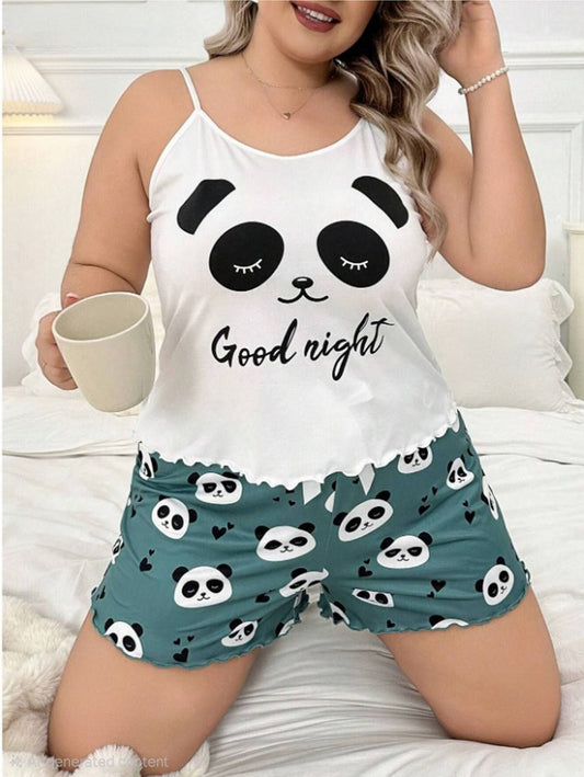 إيزابيلا – طقم بيجامة هوت شورت باندا بيج سايز