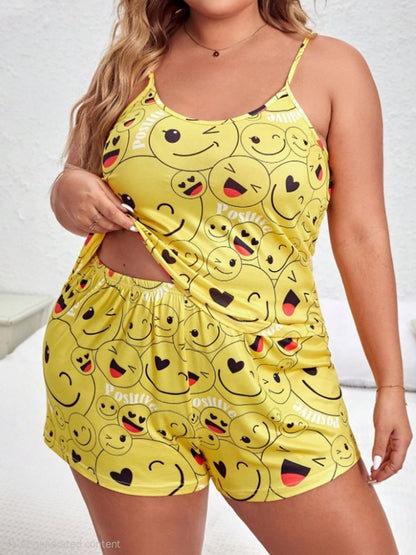 إيزابيلا – طقم بيجامة هوت شورت سمايلي بيج سايز