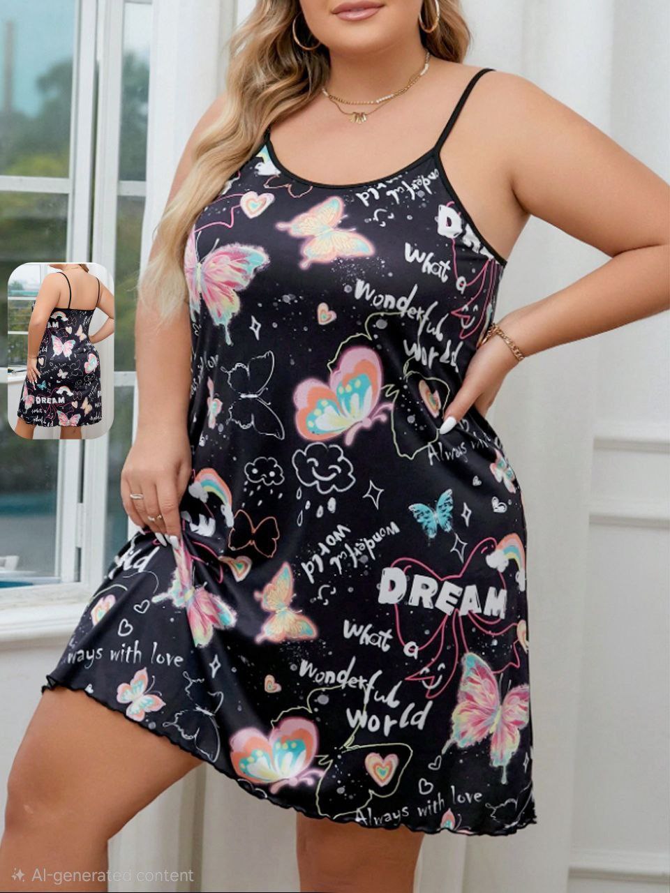 إيزابيلا – كاش حمالة بيج سايز قطن شعيرات مطبوع فراشات وكلمات