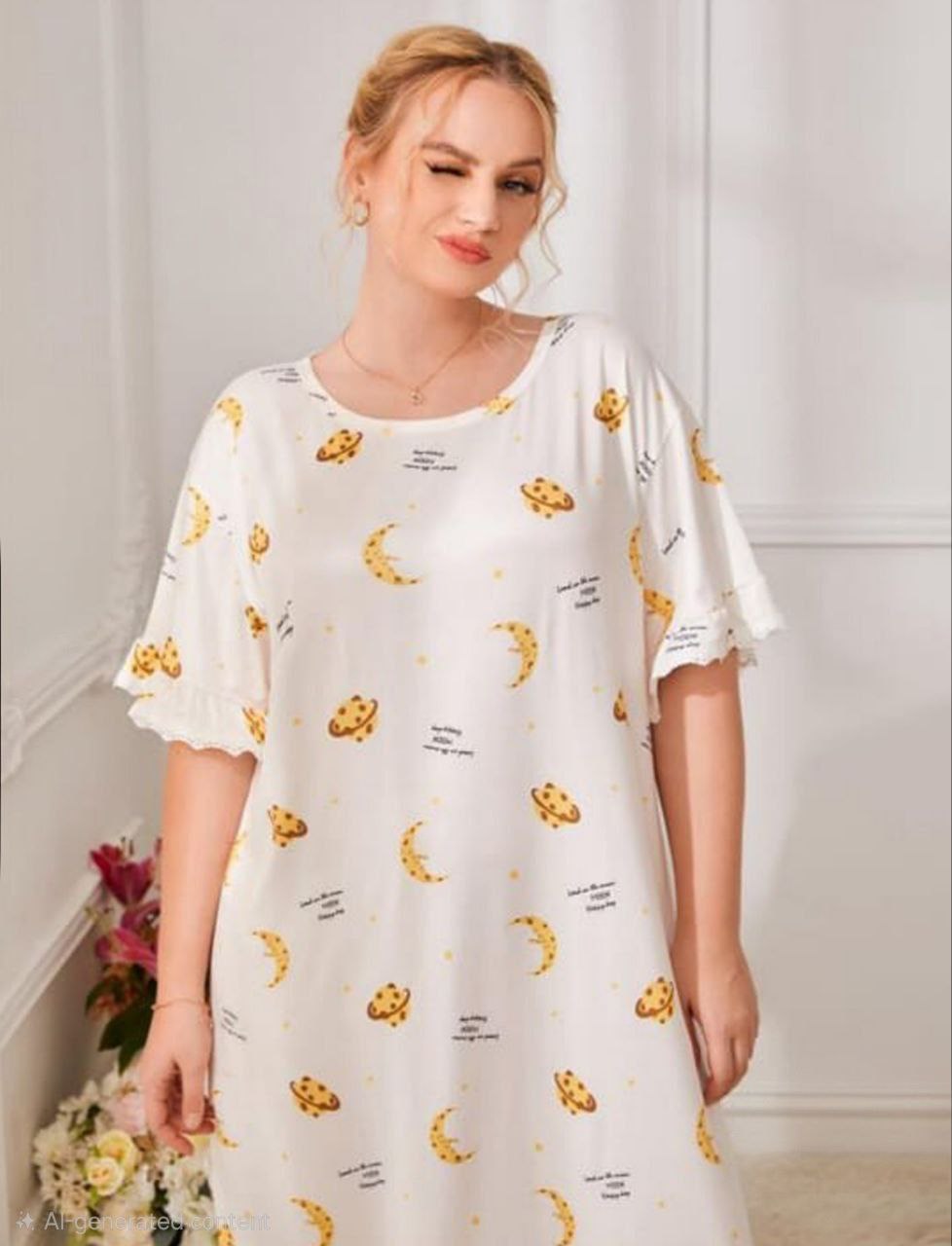 إيزابيلا – كاش بيج سايز ماكسي قطن شعيرات ليكرا مطبوع قمر وكواكب