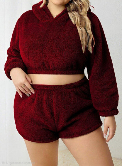 إيزابيلا – طقم شورت فرو كابيشون بأذن قطط بيج سايز