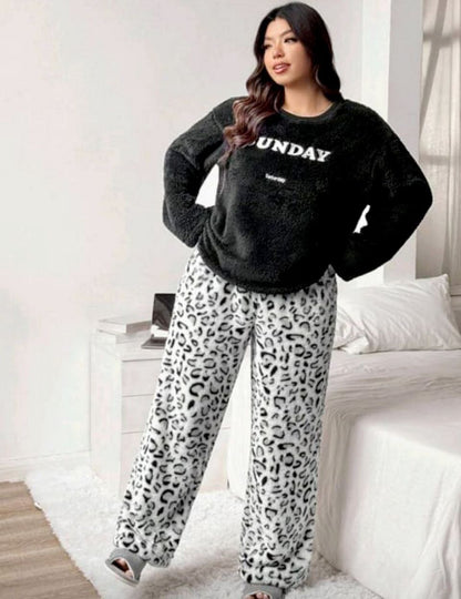 إيزابيلا – بيجامة بولار قطعتين بيج سايز