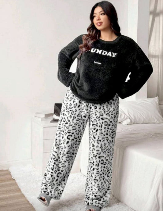 إيزابيلا – بيجامة بولار قطعتين بيج سايز