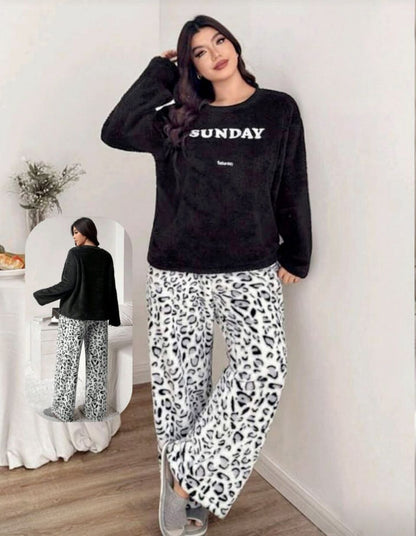 إيزابيلا – بيجامة بولار قطعتين بيج سايز