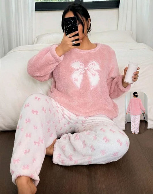 إيزابيلا – بيجامة بولار قطعتين بيج سايز