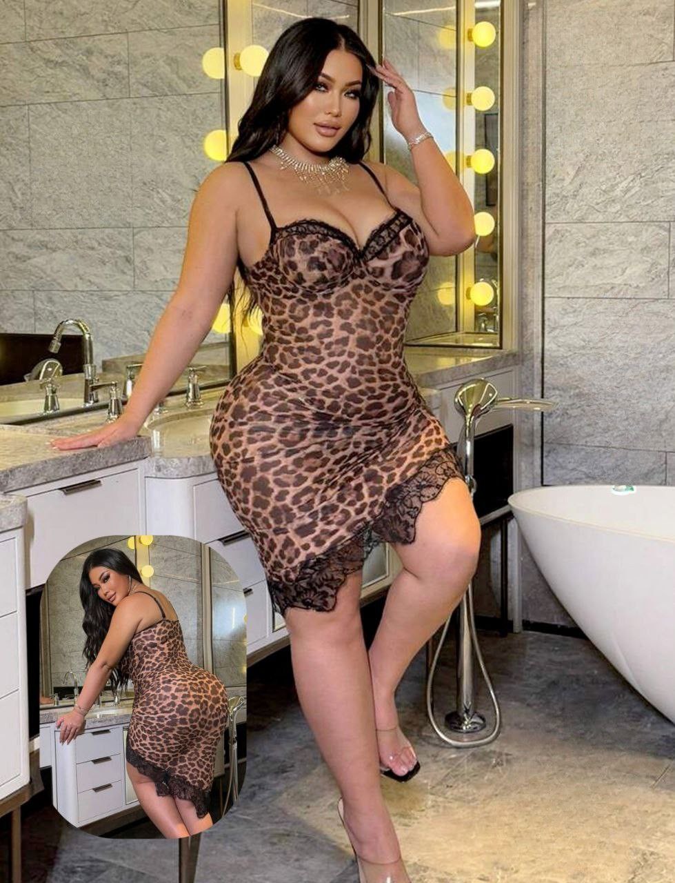 إيزابيلا – لانجيري تايجر دانتيل بيج سايز 🐆🤎