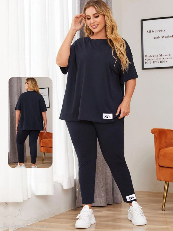 إيزابيلا – بيجامة بيج سايز قطن ليكرا مريحة