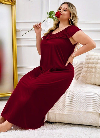 إيزابيلا – كاش “زِبده” بيج سايز ماكسي بكشكشة على الصدر، أكتاف كاب