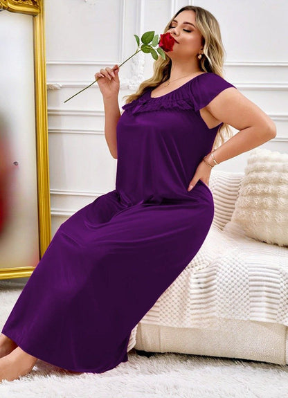 إيزابيلا – كاش “زِبده” بيج سايز ماكسي بكشكشة على الصدر، أكتاف كاب