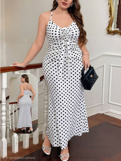 إيزابيلا – فستان ماكسي “زِبده” بولكا دوت