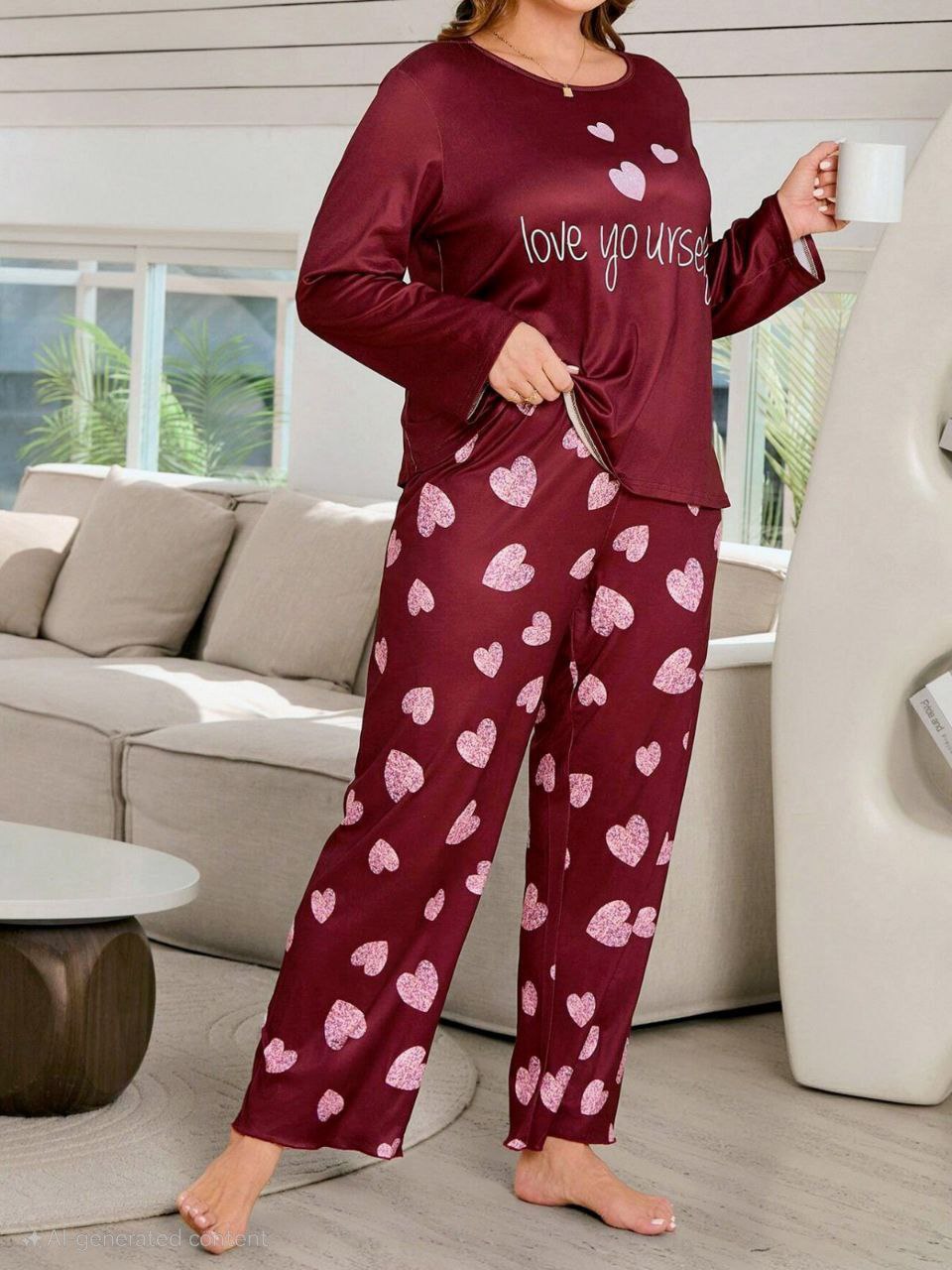 إيزابيلا – بيجامة خريفي بيج سايز - لاف يور سيلف