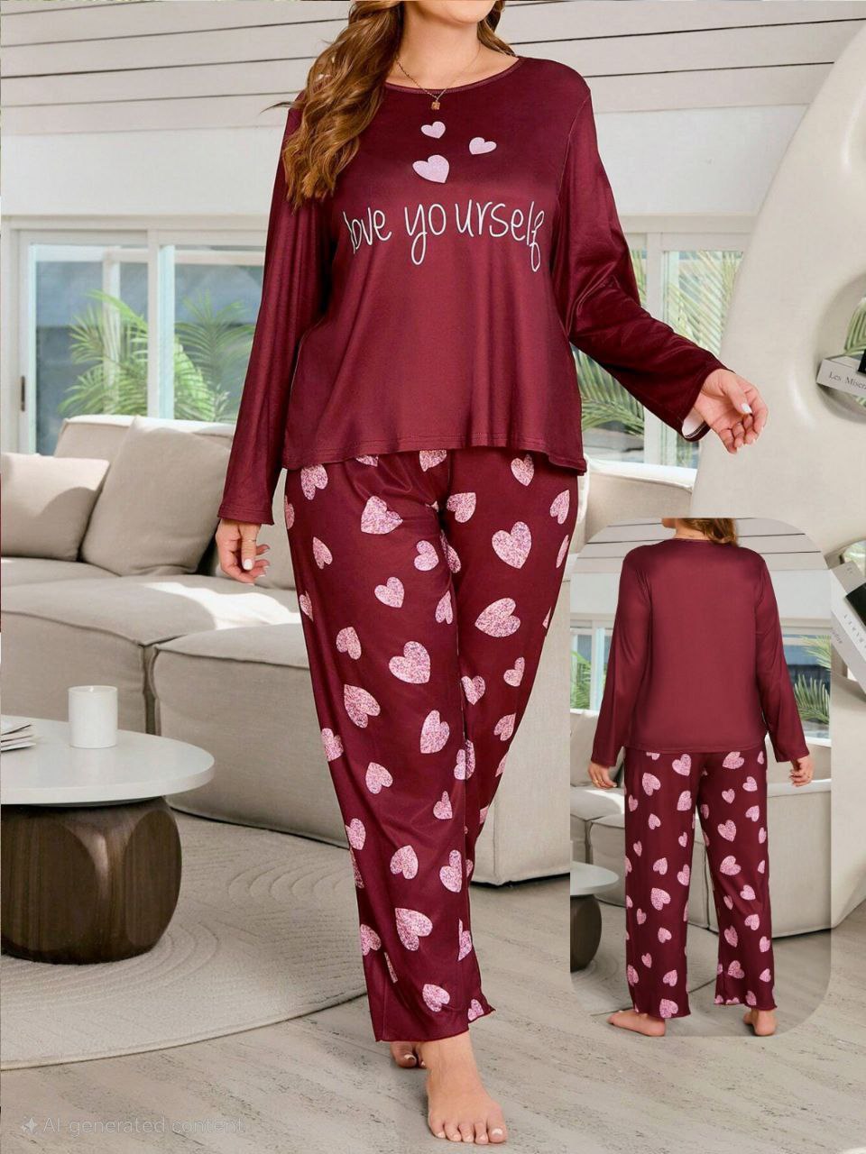 إيزابيلا – بيجامة خريفي بيج سايز - لاف يور سيلف