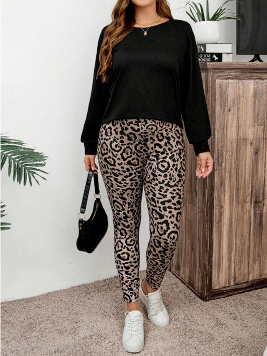 إيزابيلا – بيجامة خريفي بيج سايز -وايلد ليوبارد