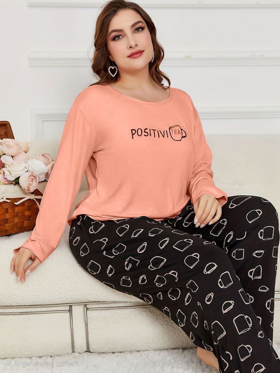 إيزابيلا – طقم بيت/بيجامة بيج سايز - بوستيف-تي