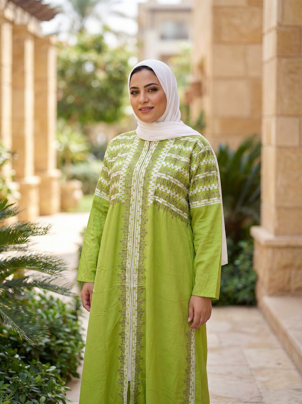 عباية كتان بتطريز مميز وشيك ✨️🌹