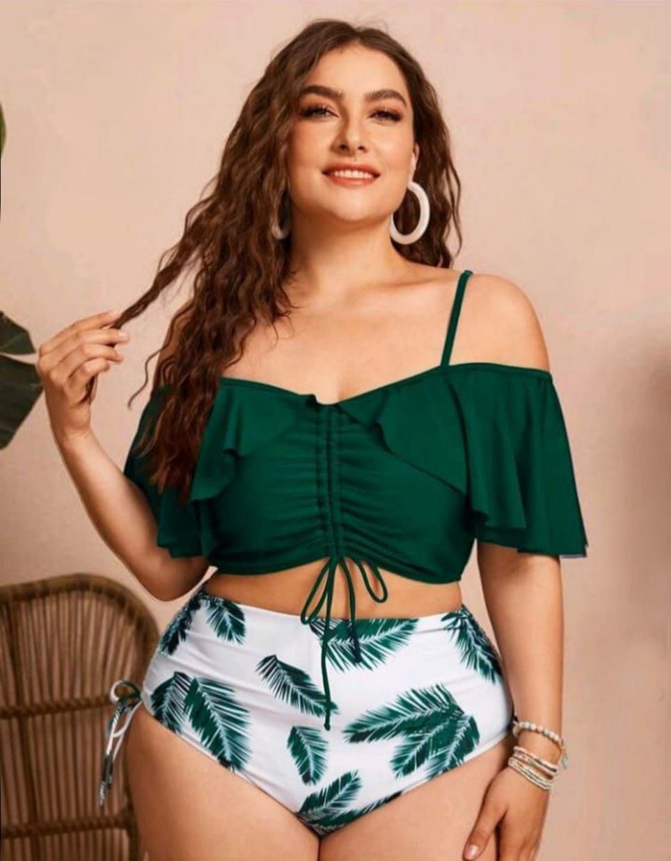 ✨ مايوه قطعتين بستايل عصري – جرأة ناعمة وأنوثة واثقة 🌴🤍