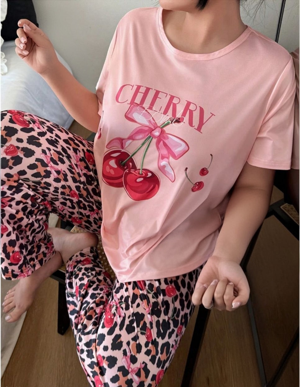 بيجامة بيج سايز – كيوت وطاقة بناتي كلها دلع ❤️🍒