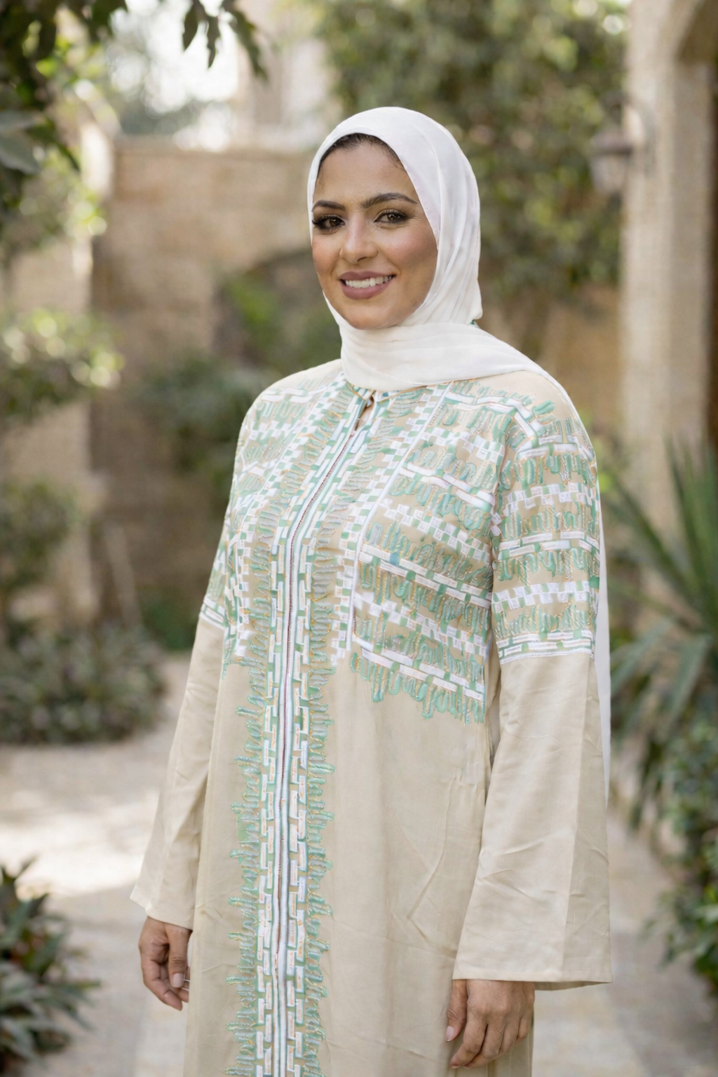 عباية كتان بتطريز مميز وشيك ✨️🌹