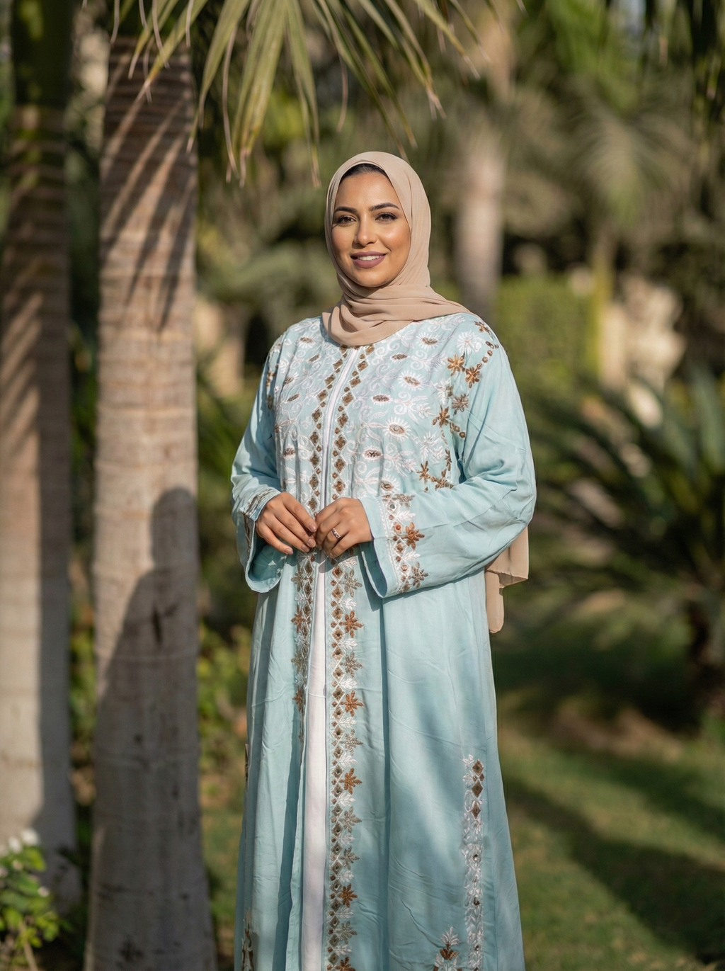 عباية كتان بتطريز مميز ✨️💞