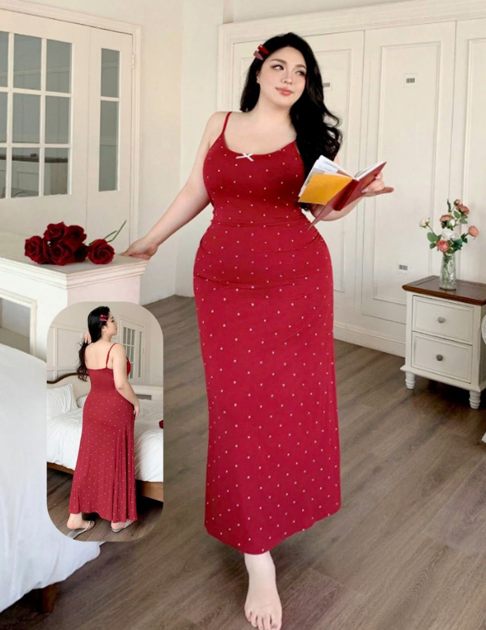 قميص نوم بيج سايز – فخامة بسيطة ولمسة أنوثة جذابة ♥️🍒