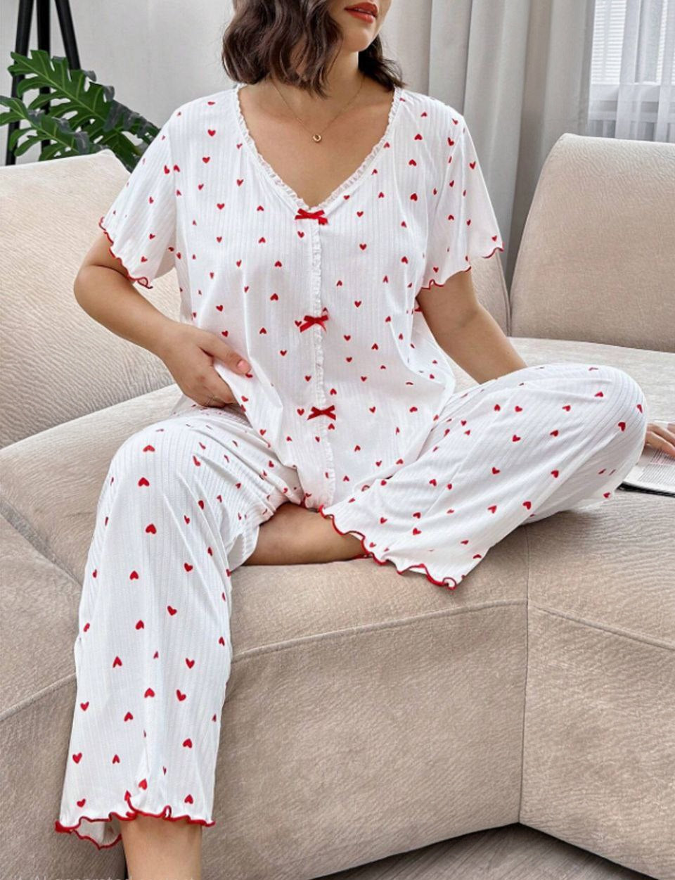 ❤️ بيجامة بيج سايز – دلع وأنوثة بسيطة 🥰