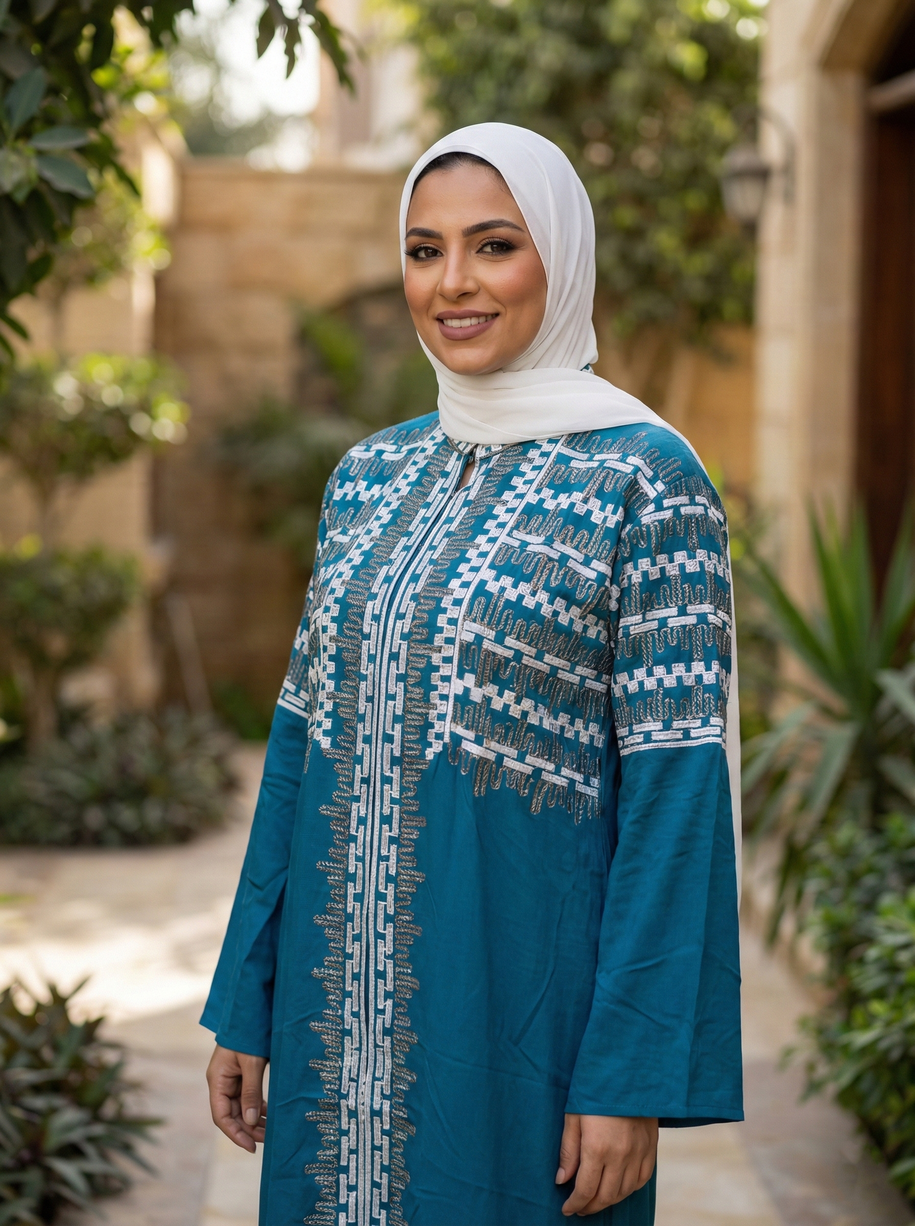 عباية كتان بتطريز مميز وشيك ✨️🌹