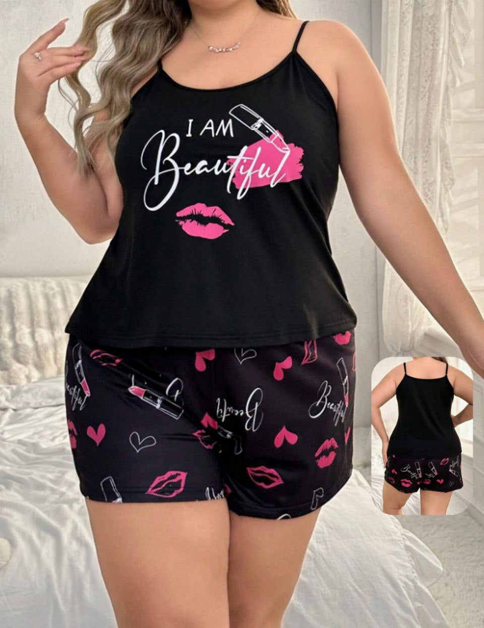 بيجامة هوت شورت 💋 I AM BEAUTIFUL 🥰❤️