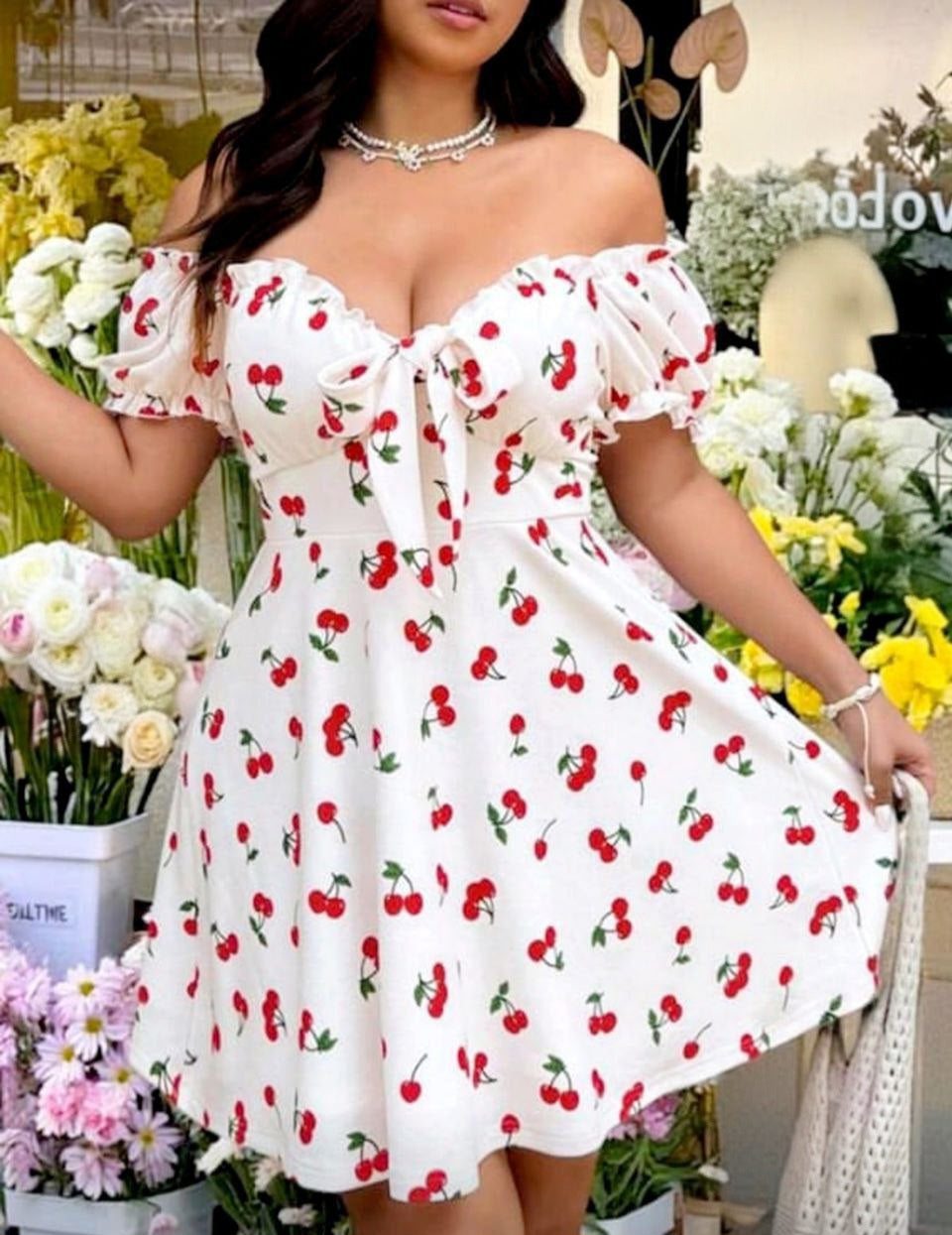 فستان بيج سايز – كيوت ودلع بطابع صيفي 🤍🍒