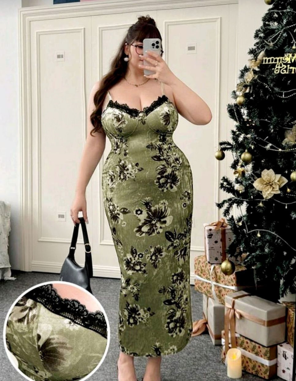 💚 لانجيري طويل بيج سايز – أنوثة راقية بلمسة جذابة 🖤💚✨️