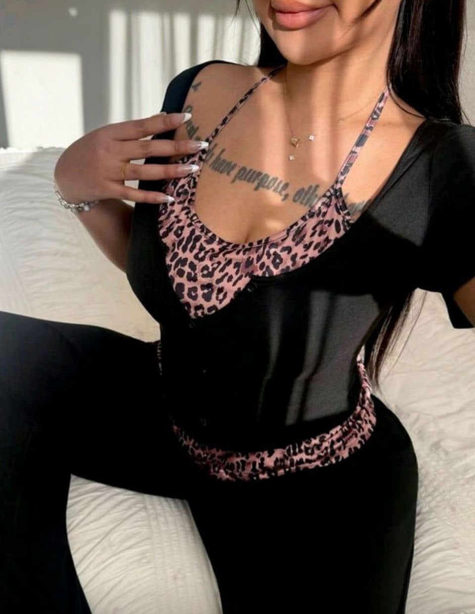 بيجامة بيج سايز – جرأة وأناقة بتفاصيل مميزة ✨🖤