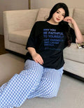 بيجامة كاجوال بيج سايز مريحة وشيك 🖤💙✨️