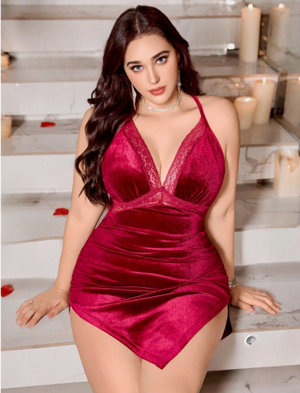 إيزابيلا - لانجيري قطيفة نبيتي كروس باك بيج سايز