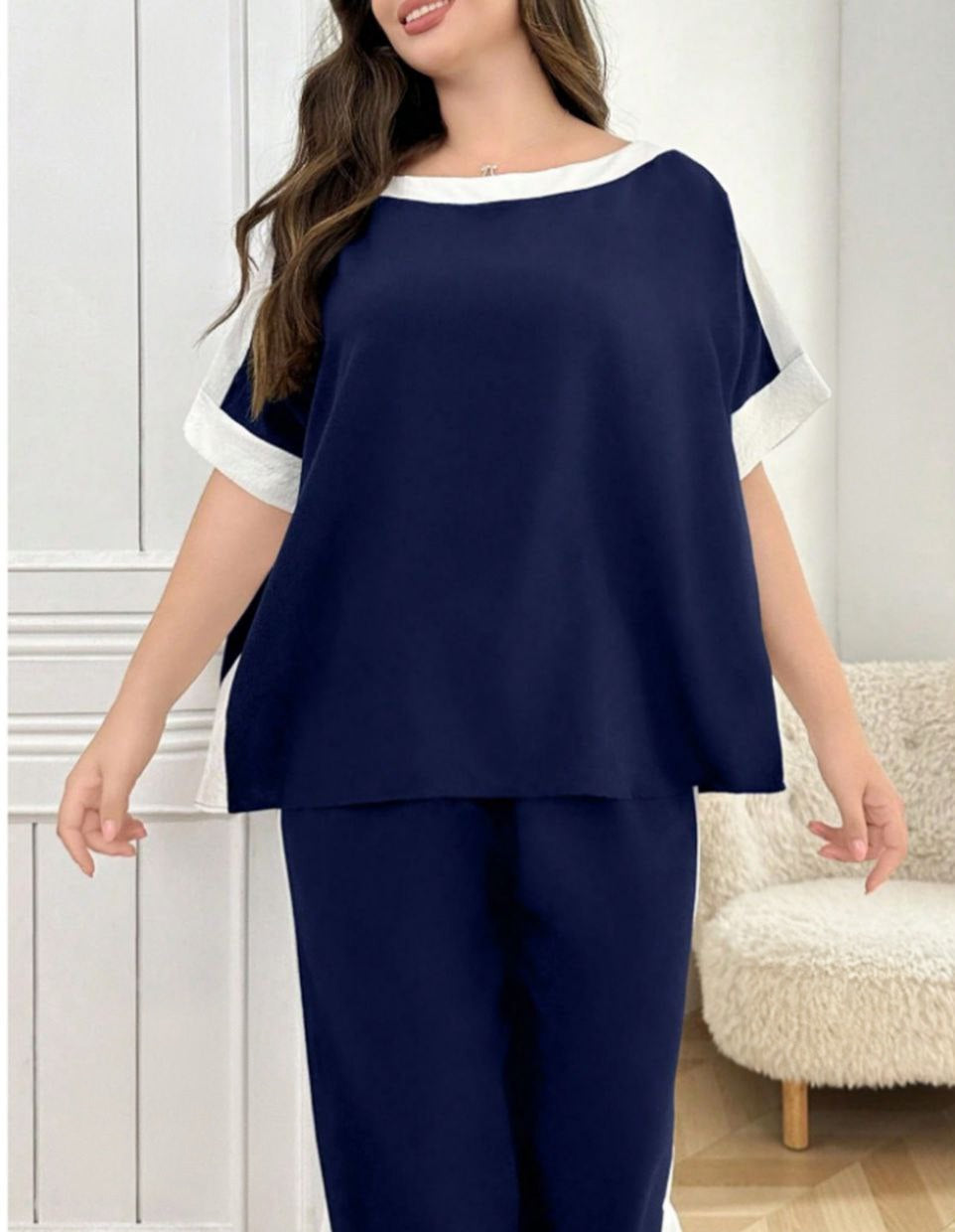 💙 بيجامة بيج سايز – ستايل سبور شيك وراحة طول اليوم 😍