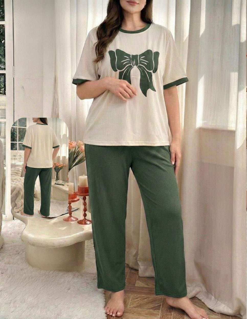 بيجامة بيج سايز – ستايل بسيط شيك 💝