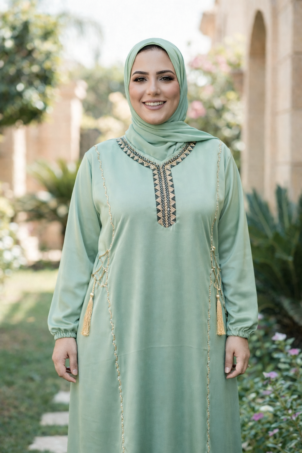 عباية بيتي ستان مطرزة دهبي ✨️