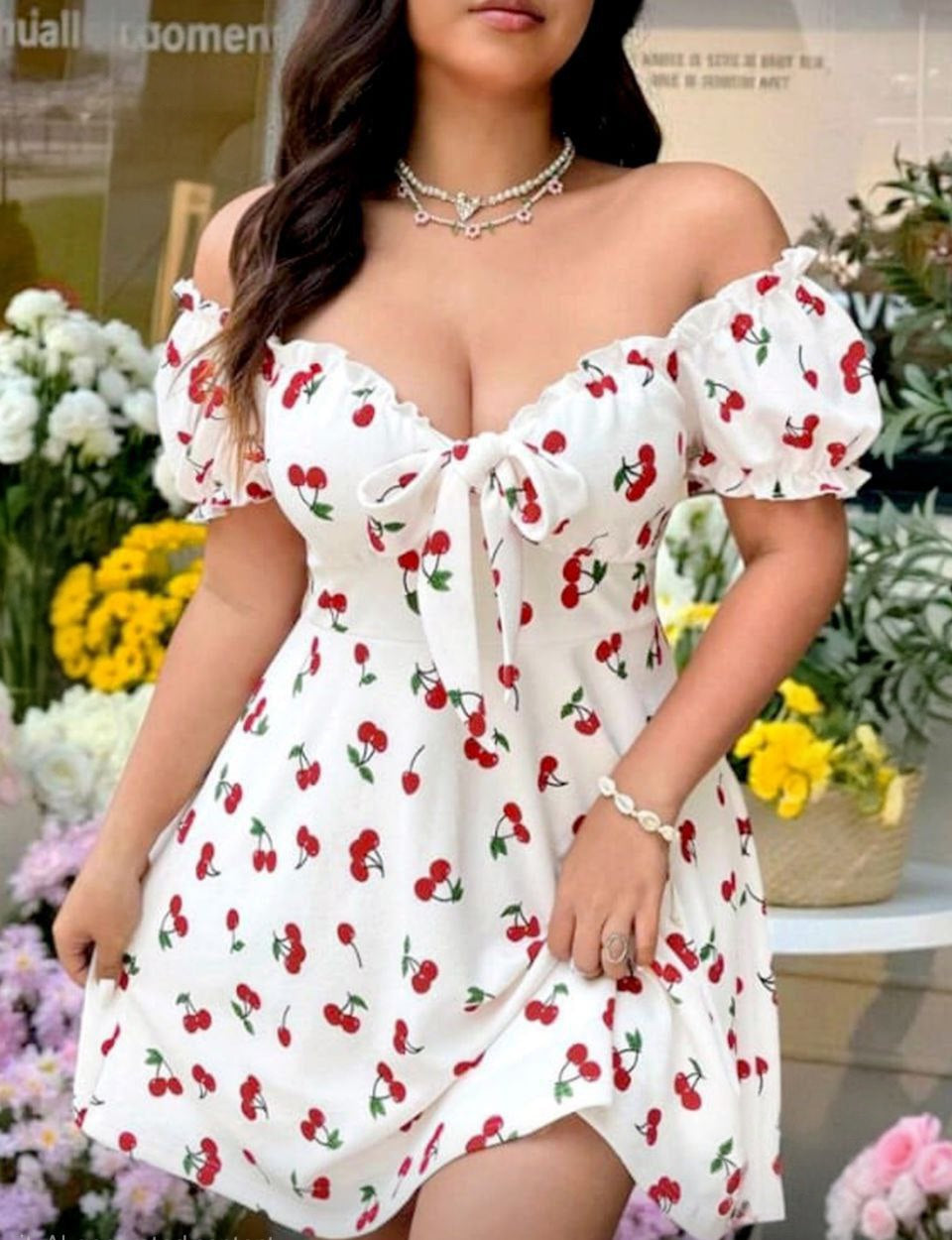 فستان بيج سايز – كيوت ودلع بطابع صيفي 🤍🍒