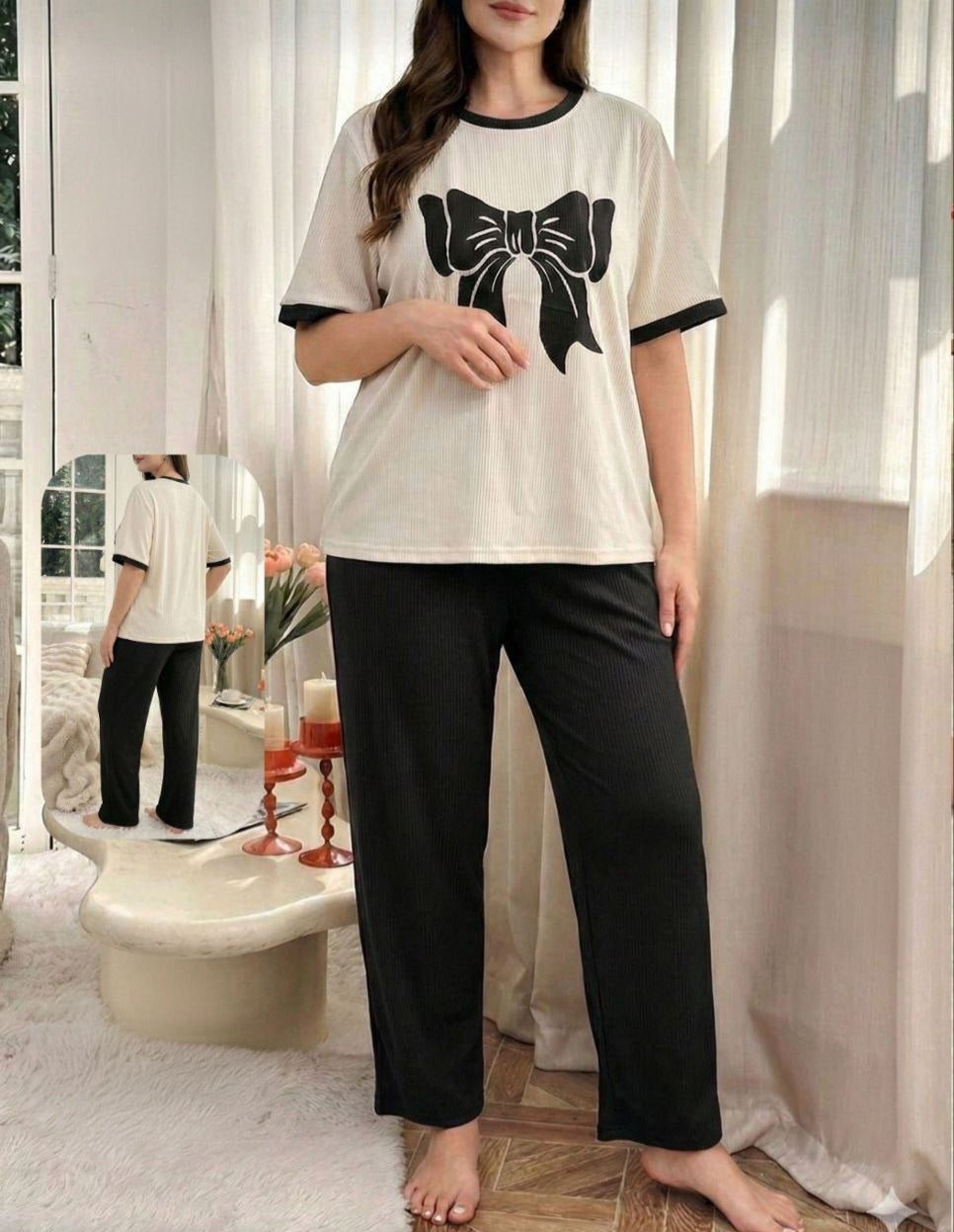 بيجامة بيج سايز – ستايل بسيط شيك 💝