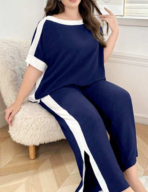 💙 بيجامة بيج سايز – ستايل سبور شيك وراحة طول اليوم 😍
