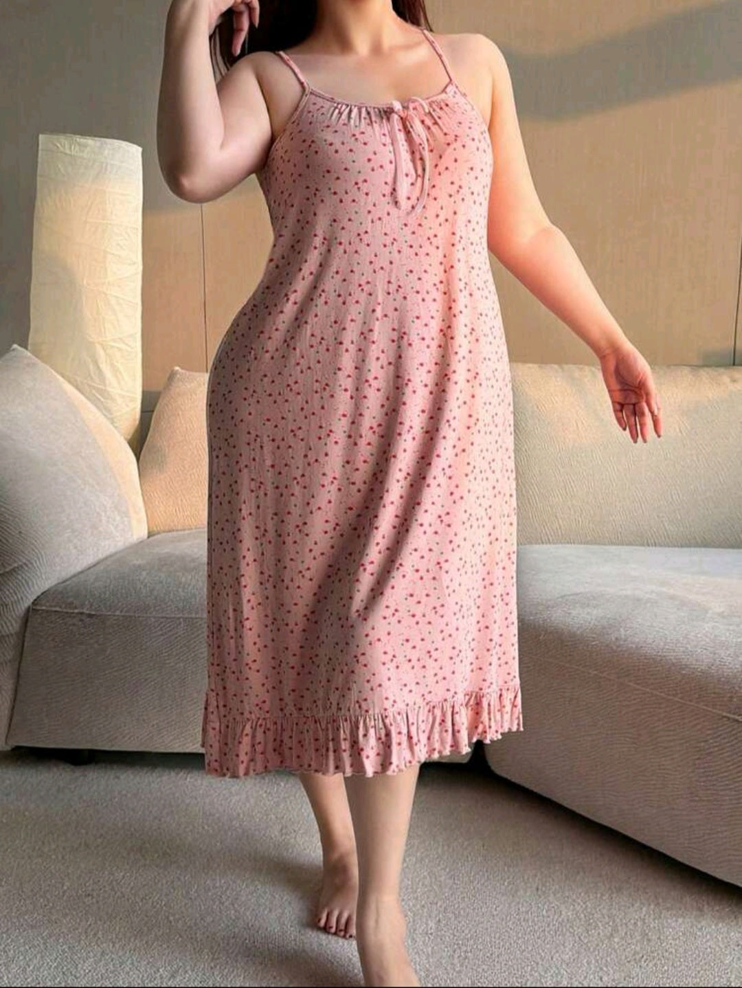 قميص نوم بيج سايز – رقة وأنوثة في كل تفصيلة ✨💕