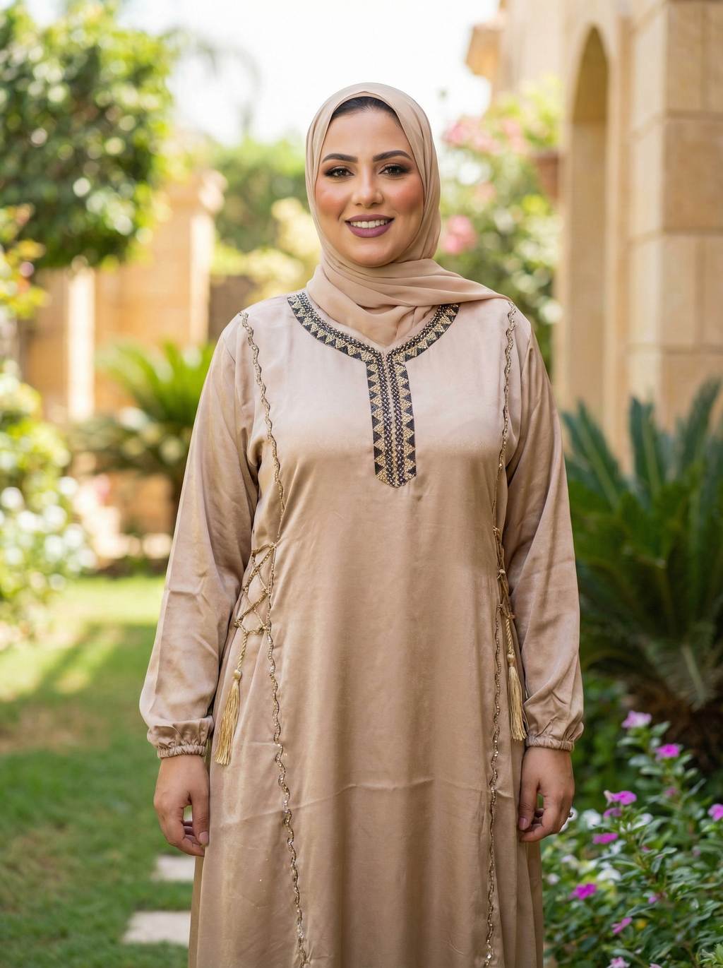 عباية بيتي ستان مطرزة دهبي ✨️