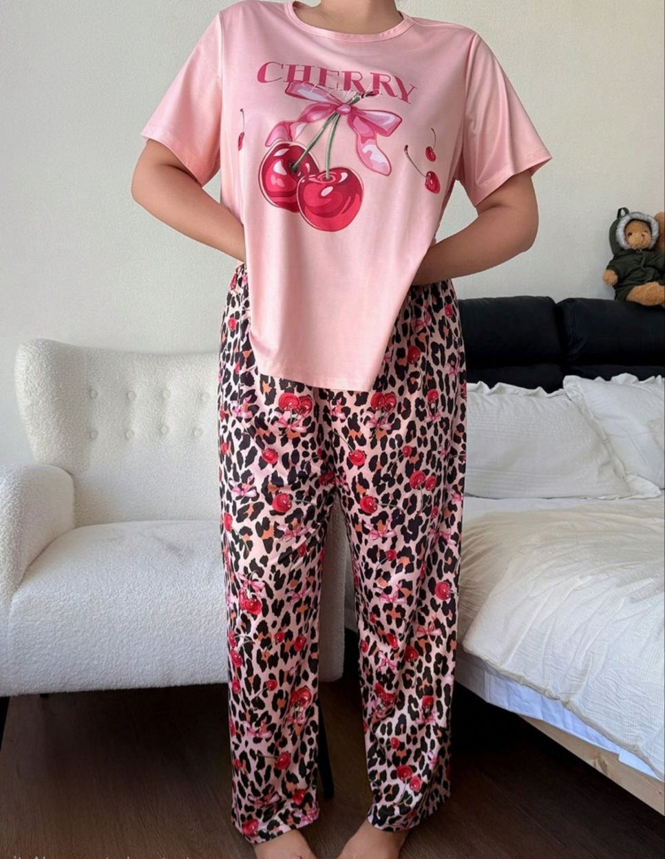 بيجامة بيج سايز – كيوت وطاقة بناتي كلها دلع ❤️🍒