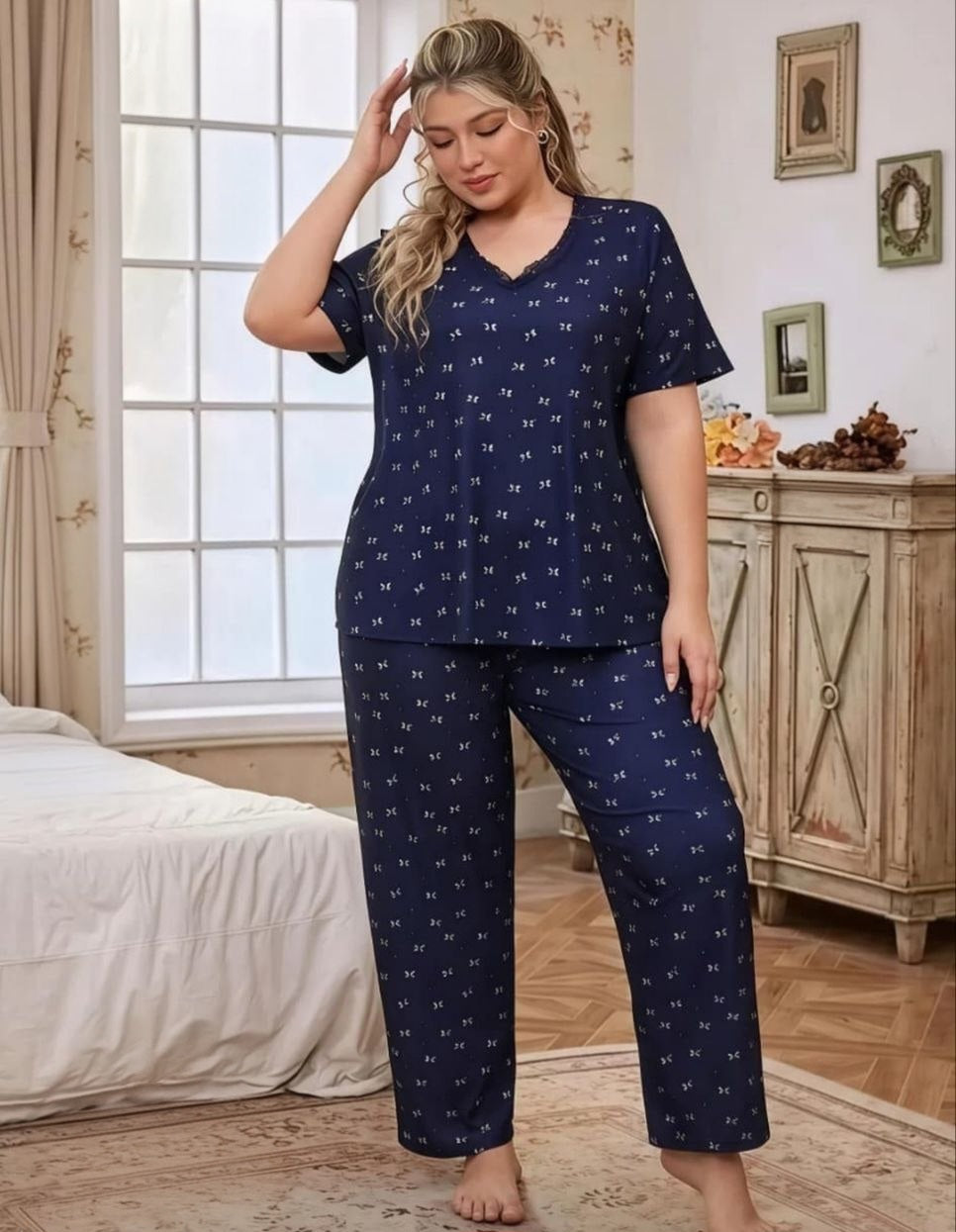بيجامة بيج سايز – راحة وشياكة بإحساس هادي ✨💙