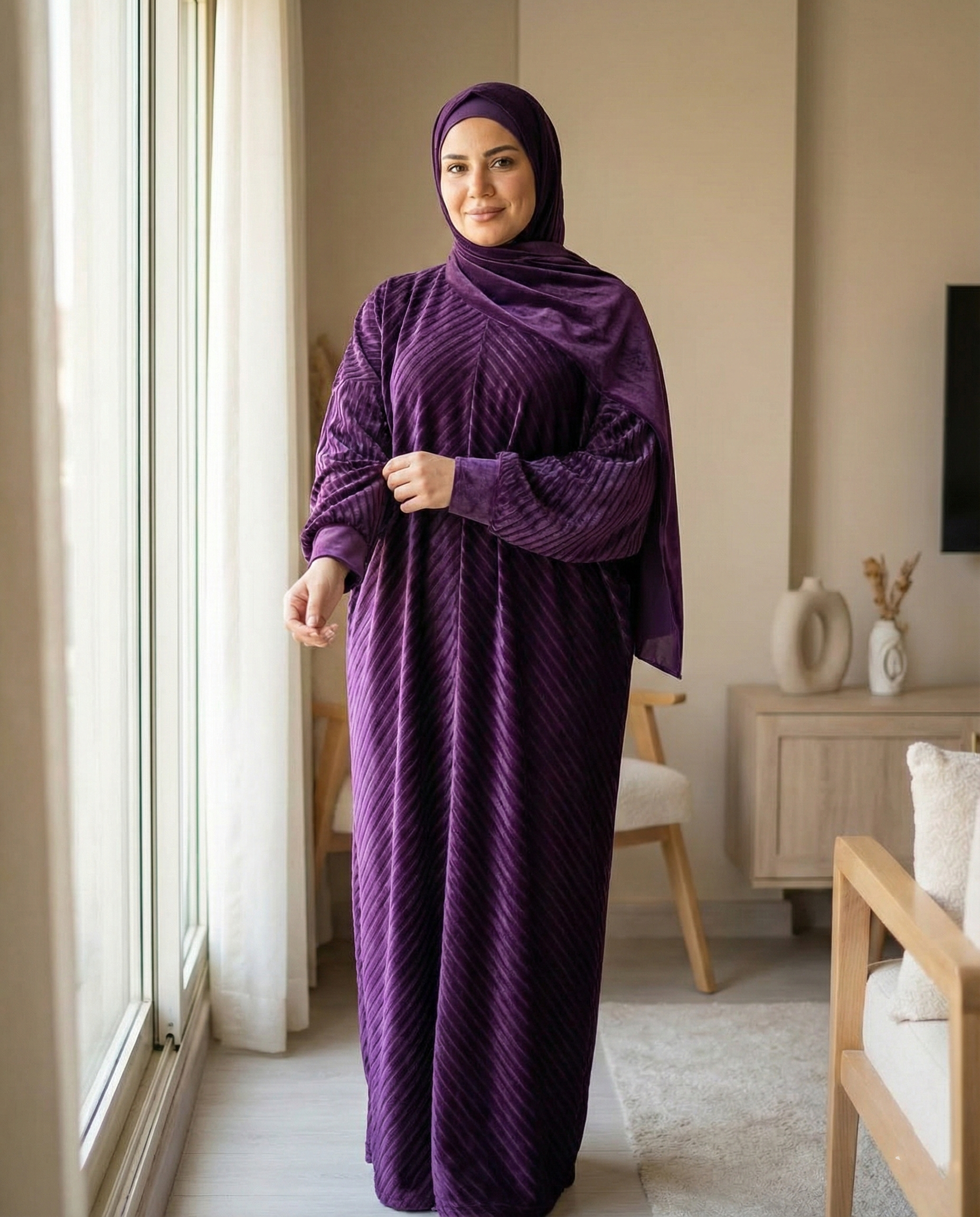 إيزابيلا - إسدال قطيفه كريستال مكتب تبارك