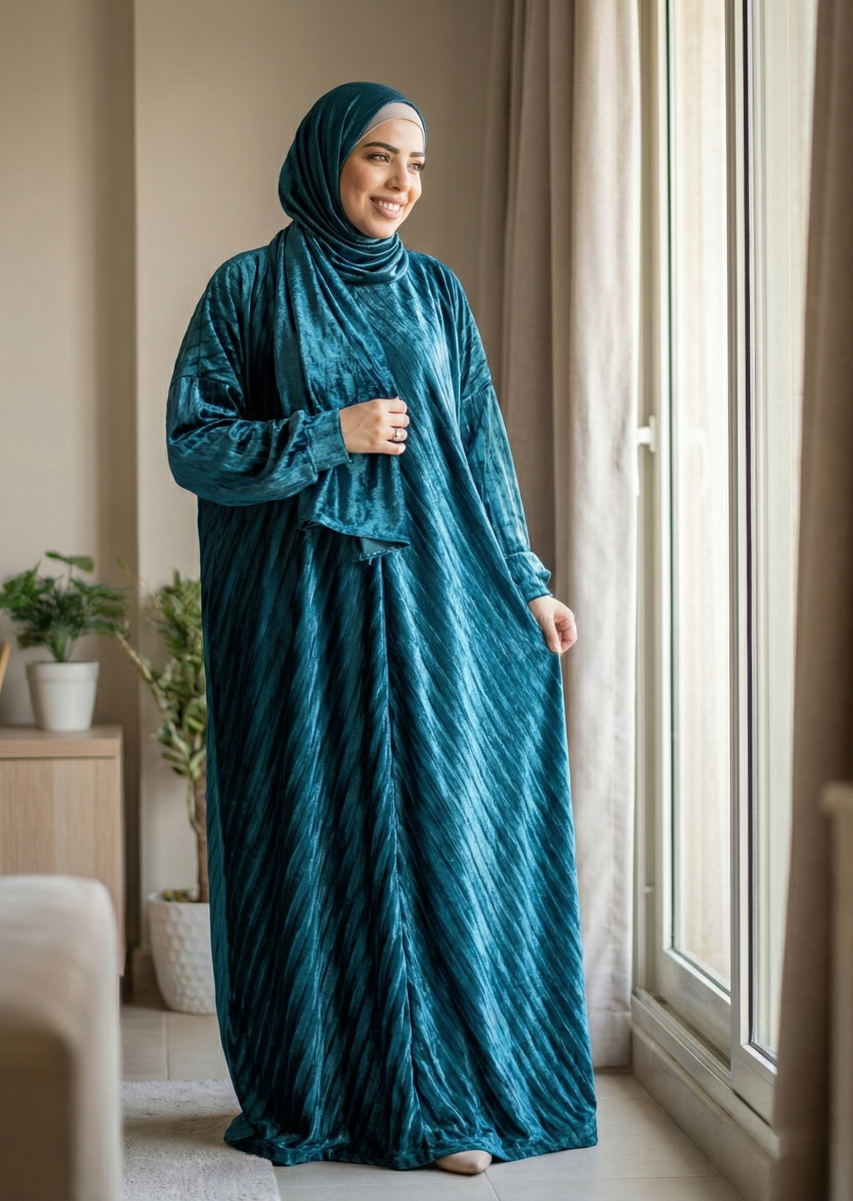 إيزابيلا - إسدال قطيفه كريستال مكتب تبارك