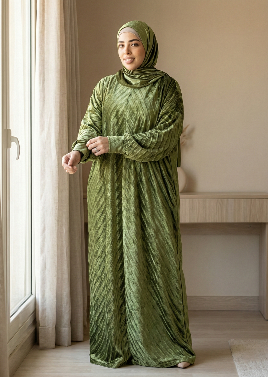 إيزابيلا - إسدال قطيفه كريستال مكتب تبارك